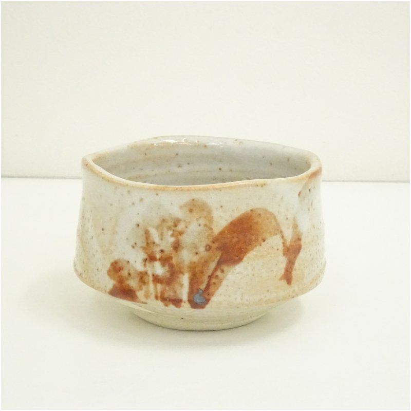 美濃焼 佳山窯造 絵志野茶碗（共箱） 茶道 抹茶 おしゃれ 抹茶