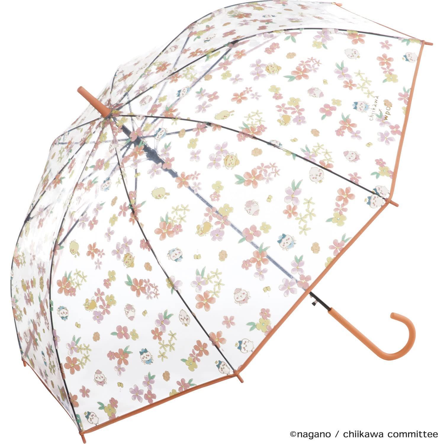 Wpc. 雨傘 ちいかわ ビニール傘 妖精柄 オレンジ 61cm 晴雨兼用