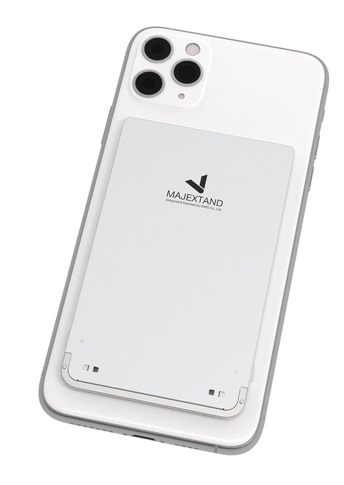 MAJEXTAND 携帯電話とタブレットスタンド 30段階の高さと角度 横向きと縦向きモード ポータブルで調節 な人間工学スタンド 1秒で携帯電話とタブレットを切り替える 米国特許取得済 シルバー