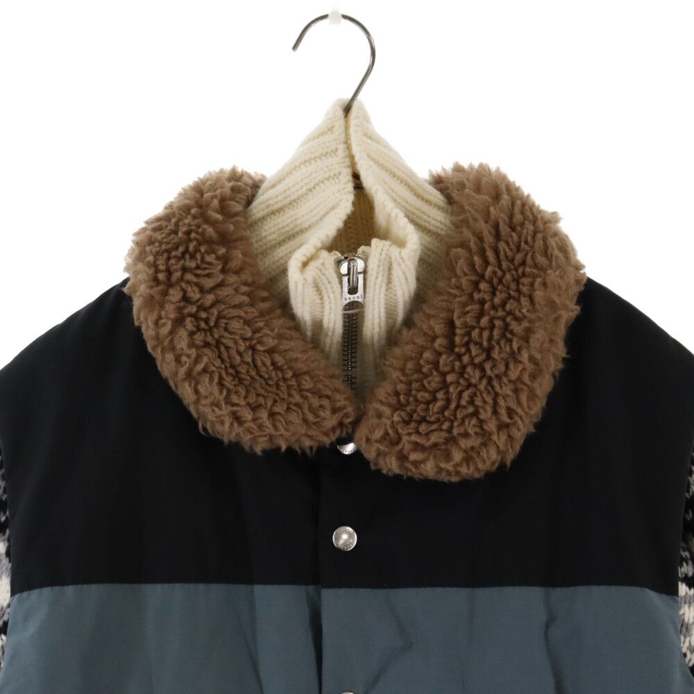 Sacai (サカイ) 22AW Padded×Geometric Knit Blouson ニット切替