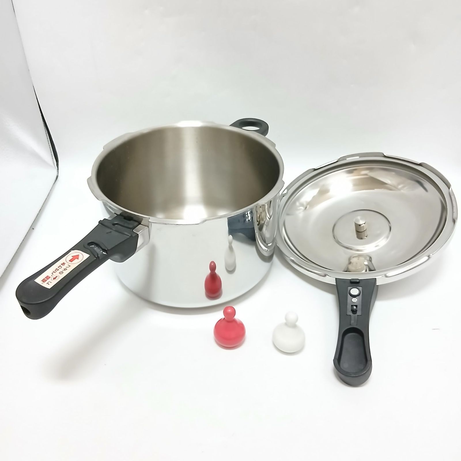No.3835 アサヒ軽金属 日本製 圧力鍋 5.5L ゼロ活力なべ L 1升炊き レシピ付き IH対応 ガス対応