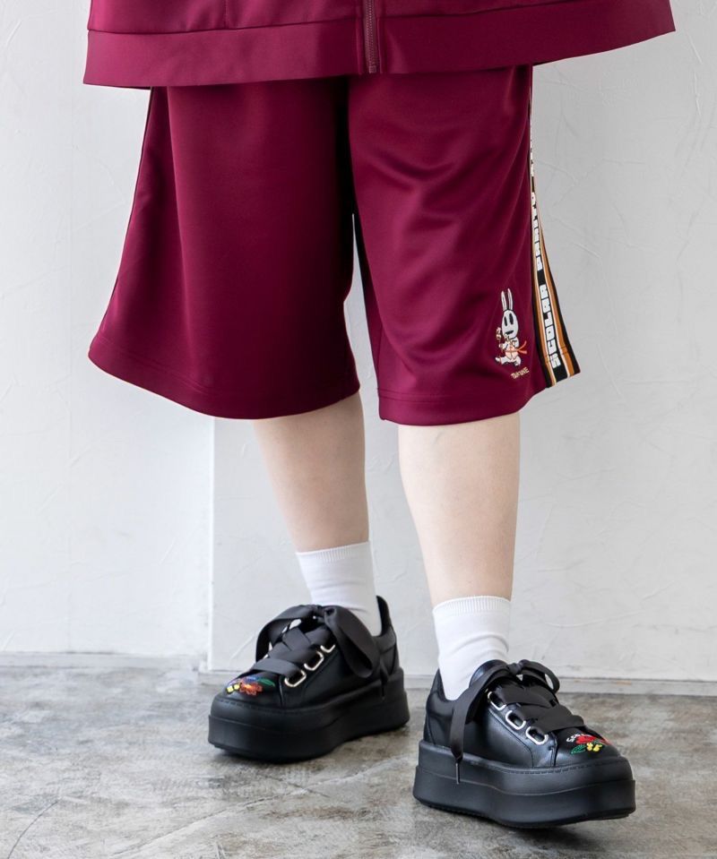 ScoLar Parity（スカラーパリティ）カンフーウサギ刺繍 ジャージハーフ