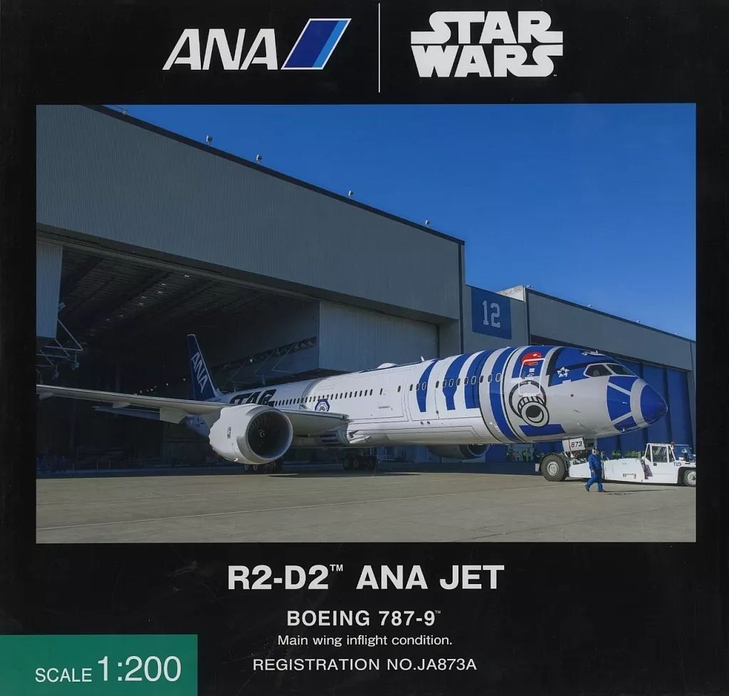 ミニカー 1|200 787-9 JA873A R2-D2 TM ANAJET ABS完成モデル ギア付き スター ウォーズ NH20091