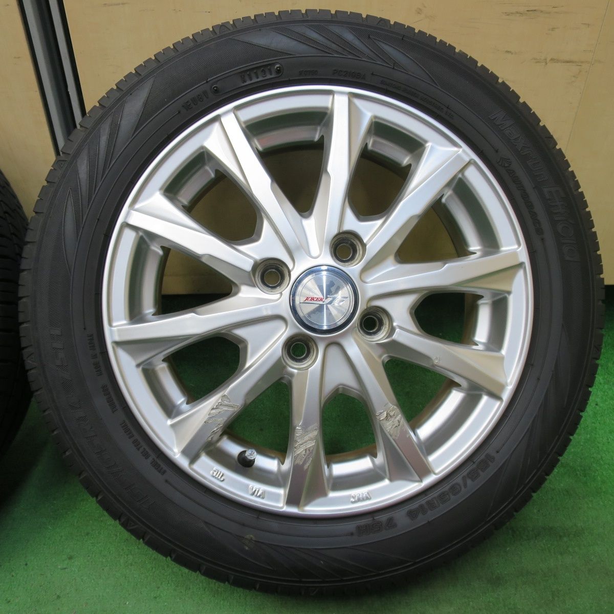 [送料無料] キレイ！21年★155/65R14 オートバックス Maxrun Efficia JOKER ジョーカー 14インチ  PCD100/4H★5021701イノ
