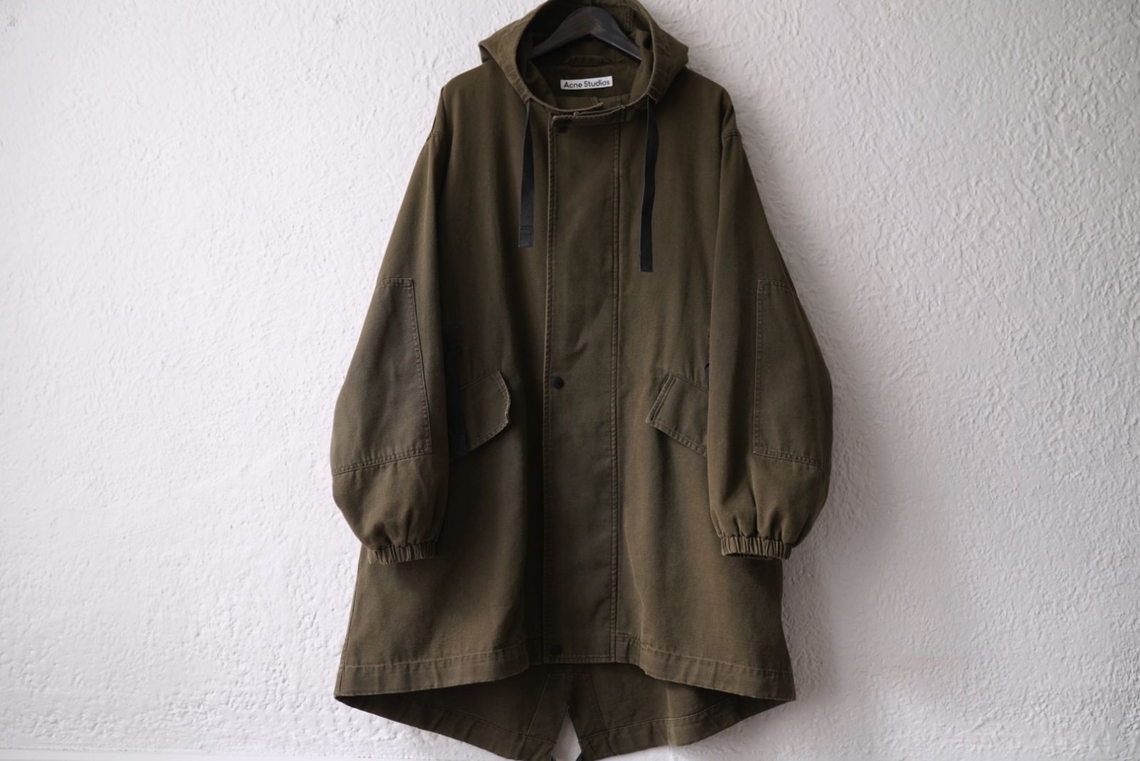 残1日間セール　美品　Acne Studios アクネ モッズコート 21SS ヘビーキャンバスモッズコート オリーブ / ACNE STUDIOS(アクネ