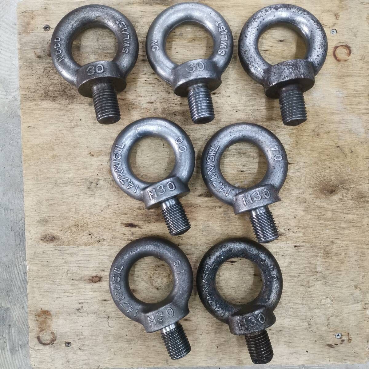 アイボルト M30 SWL|1.5T 14.7KN 7個セット 吊り具 吊り金具 建築金物 12751