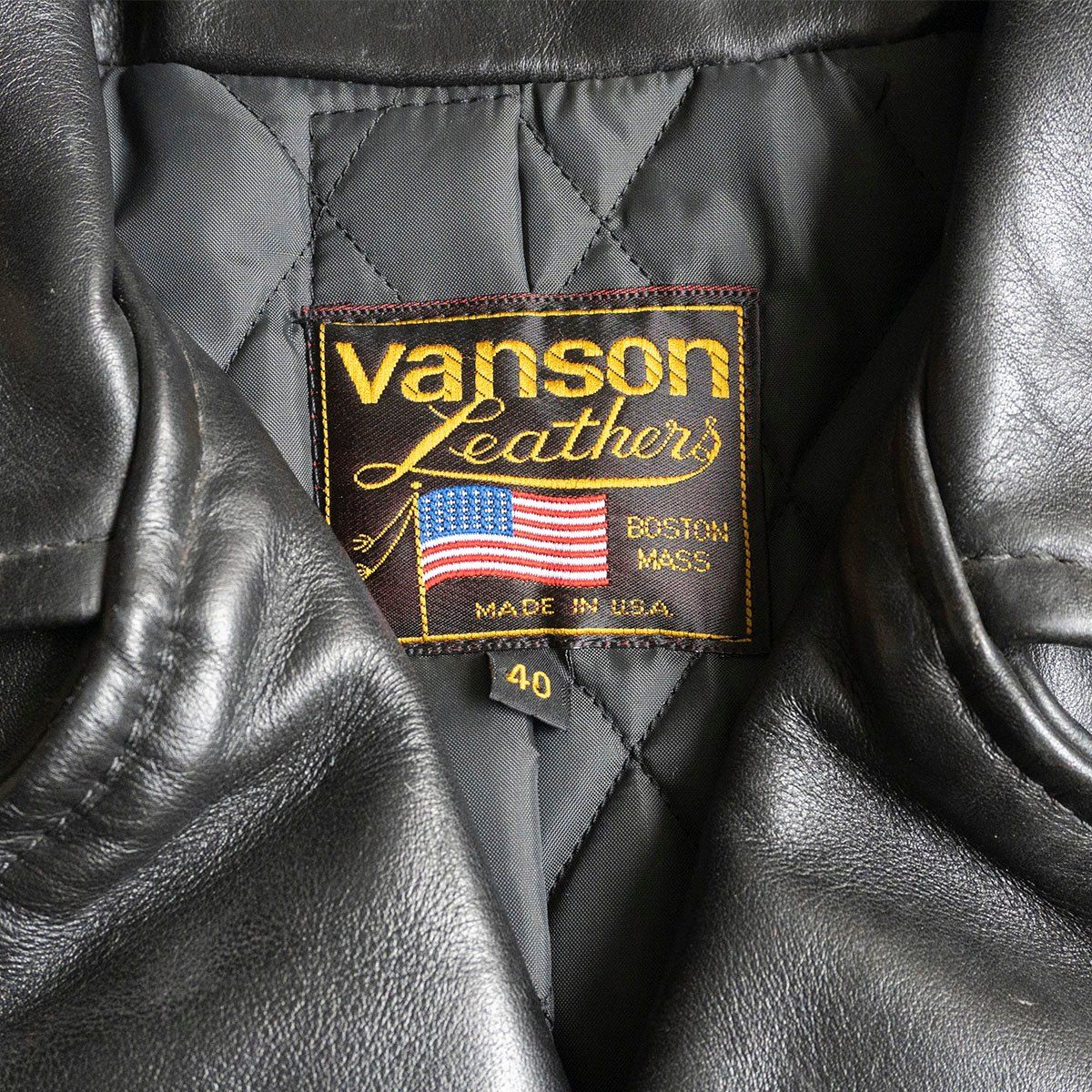 美品】 VANSON 【C2 ダブルライダース ジャケット】40 レザー USA製