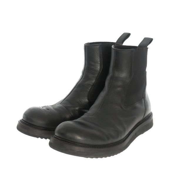 Rick Owensリックオウエンス新品GR8購入サイドZIPレザーブーツ黒43 Rick Owens サイハイ レザーブーツ | ブラック | FARFETCH JP