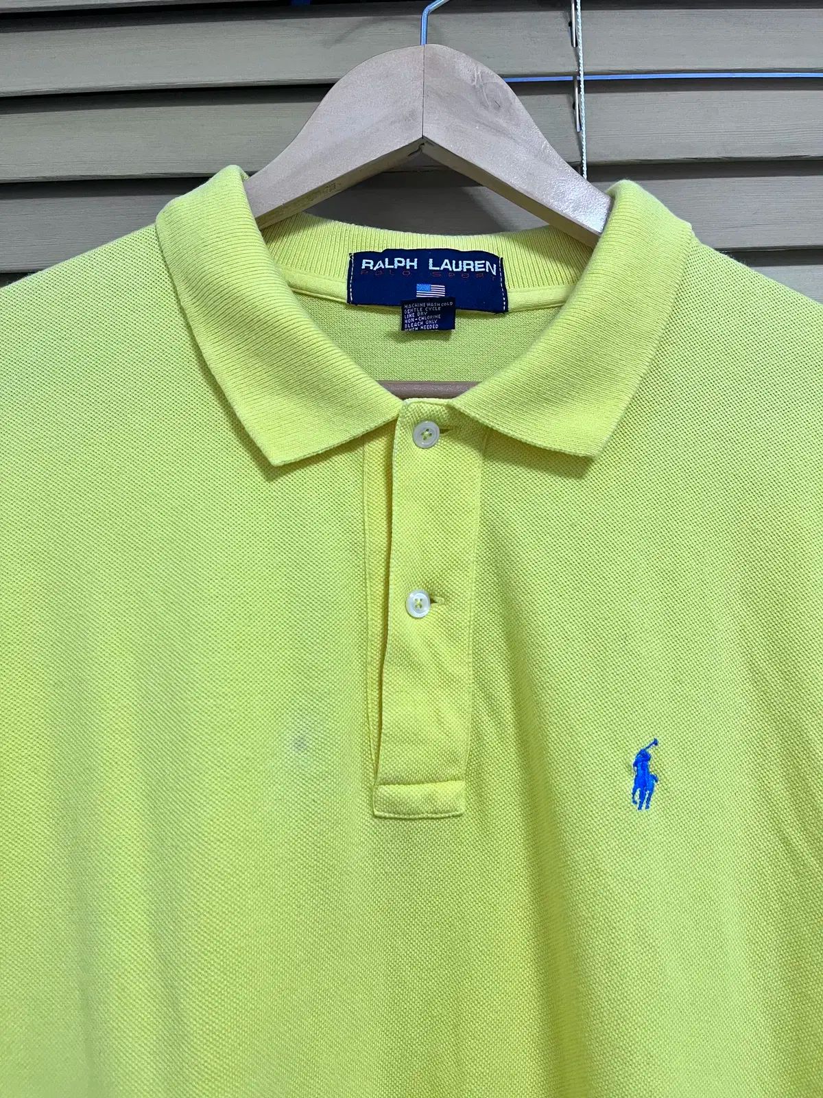 Ralph Lauren(ラルフローレン) POLO SPORTS(ポロスポーツ) メンズ 黄色 PK 半袖Tシャツ L サイズ