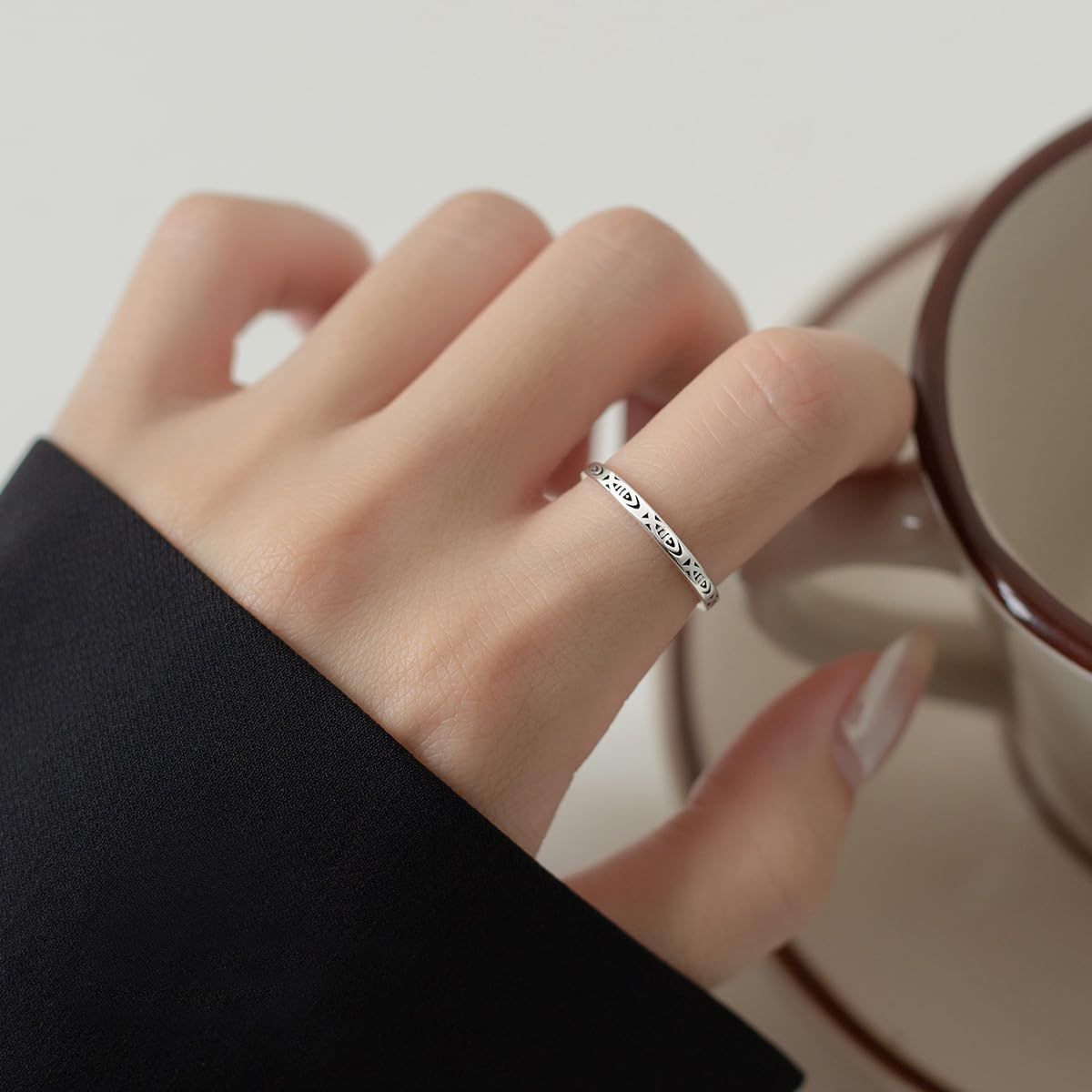 925スターリングシルバー スパイダートウ オープンリング レディース