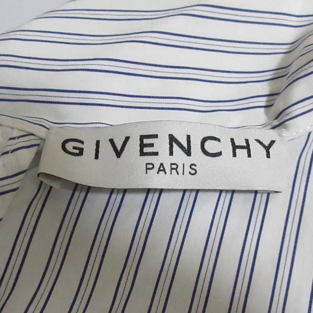 美品 GIVENCHY ジバンシィ ボウタイ付き ストライプ ロングドレス  