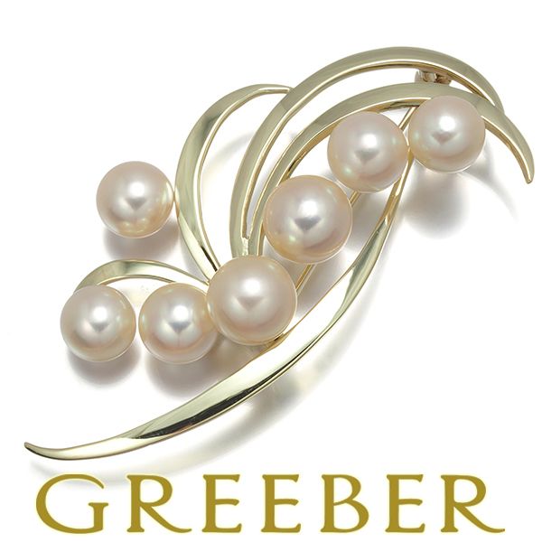 ミキモト ブローチ パール 真珠 7.2-8.3mm K14YG #172177 - メルカリ