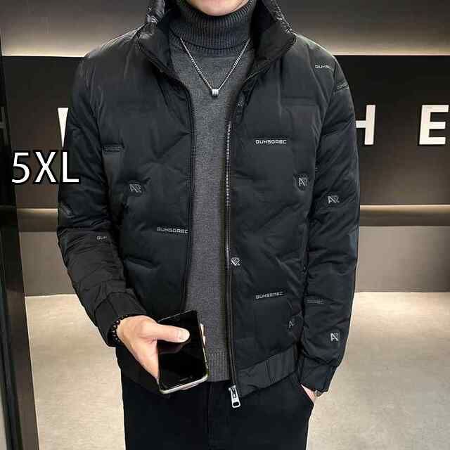5XL メンズ 服 シンプル ファッション オシャレ 大人 かっこいい 大きいサイズ ストリート 紳士服 ダウン ジャケット 冬 カジュアル 厚手 暖かい スタンドカラー ライト