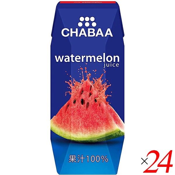 CHABAA 100%ジュース ウォーターメロン 180ml×24本セット-0