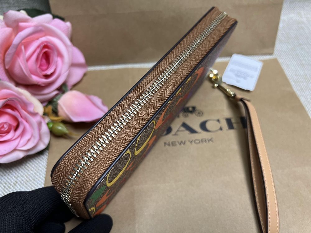 コーチ 長財布 COACH 財布 シグネチャー ラウンドファスナー レインボー 母の日 父の日 財布 レディース ファッション プレゼント 贈り物  吉日 ギフト C4537 ブランド - メルカリ