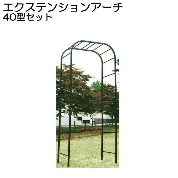 ガーデンアーチ ローズアーチ アイアン エクステンションアーチ40型セット 幅寸法変更 組立式 DIY バラ アーチ ガーデニング ローズ 薔薇 園芸用品 誘引 庭園 花壇 おしゃれ フラワーアーチ
