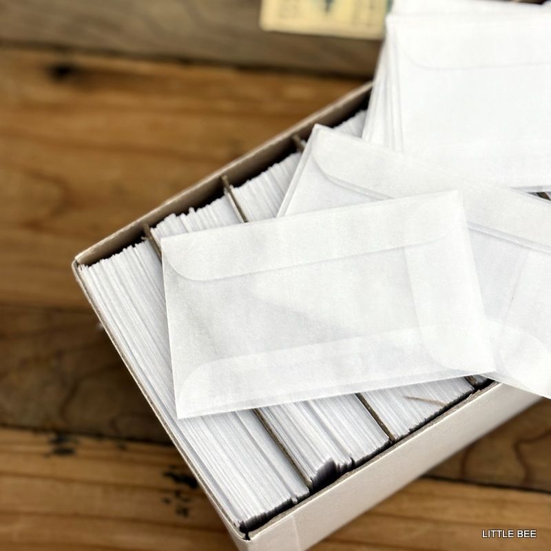 491・A-497 アメリカ グラシン封筒 20枚 横型SS 4.5×7.3㎝ 封筒