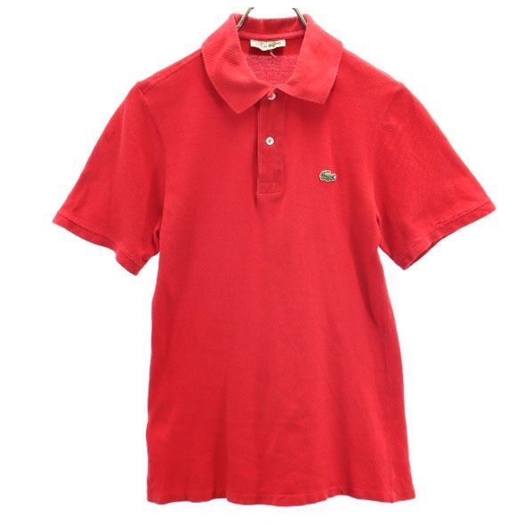 ラコステ フランス製 半袖 ポロシャツ 2 レッド系 CHEMISE LACOSTE