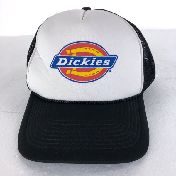 【古着】 Dickies ディッキーズ キャップ トラッカーキャップ ロゴプリント ブラック系 フリーサイズ 【中古】 n056739