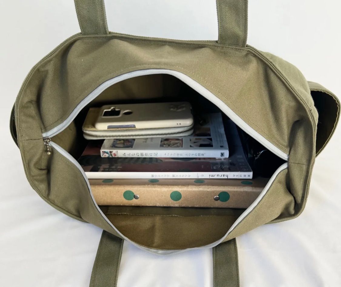 大きめトートバッグ 底板付き