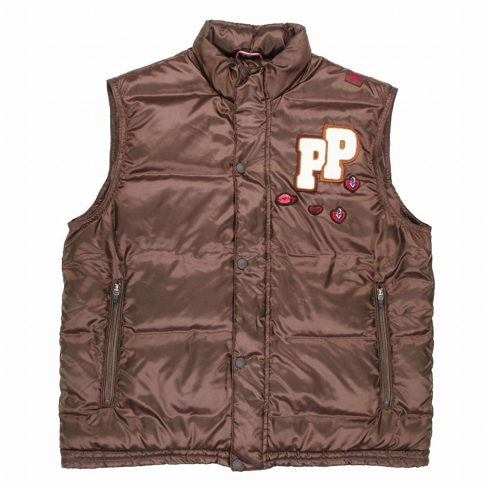 パパス Papas ロゴ ワッペン ダウン ベスト スノーマン ナイロン