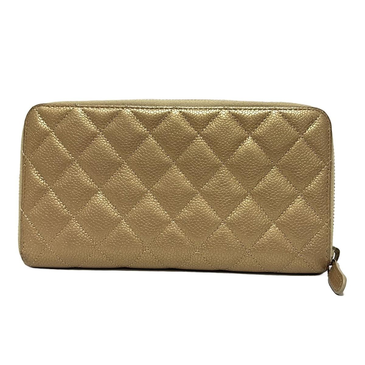 CHANEL(シャネル) 長財布 マトラッセ ゴールド ゴールド金具