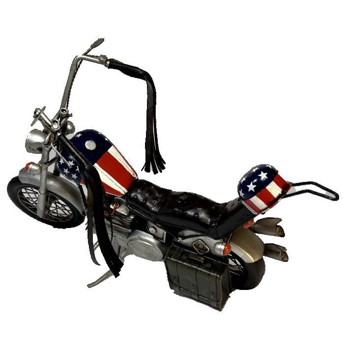 ブリキ製モーターバイク　星条旗 アメリカンバイク　コレクション　インテリア ブリキ モーターサイクル バイク アメリカン ハーレー 星条旗