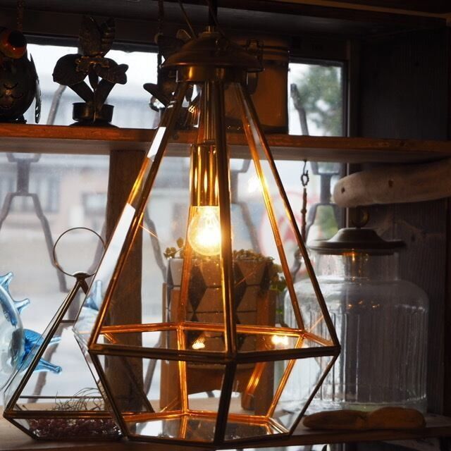 引掛けシーリング用 トルコランプ　職人手作り　カラーガラス　吊り下げ、飾り５灯式 04.jpg