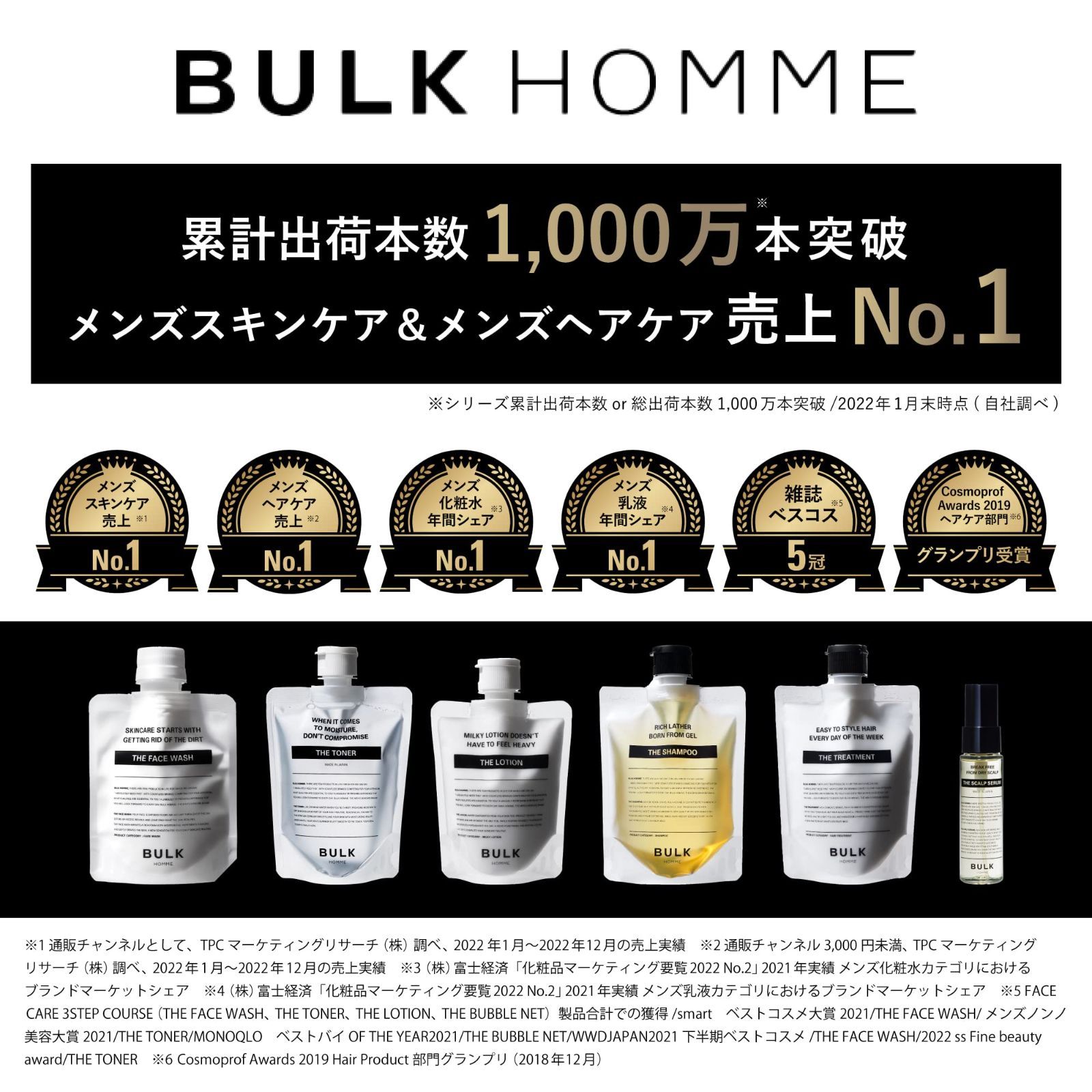 BULK HOMME バルクオム 洗顔料＆化粧水セット 洗顔ネット付き 2022 ...