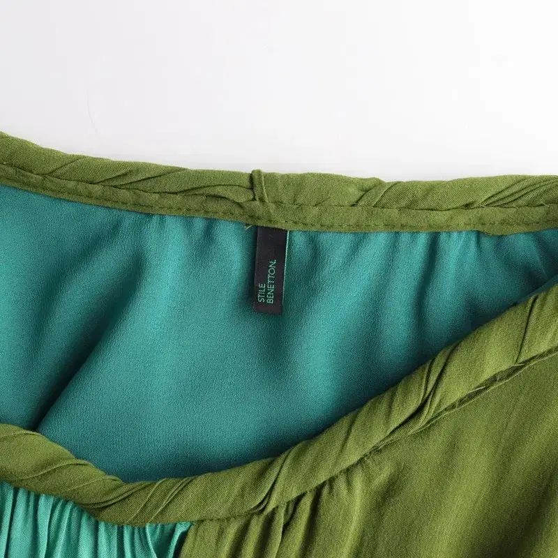 STILE BENETTON スティール・ベネトン 緑 ワンピース