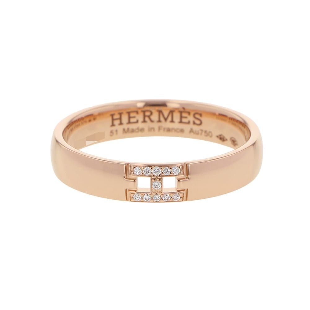 エルメス リング エヴァ― ヘラクレス ダイヤモンド 11P 0.02ct K18PG  