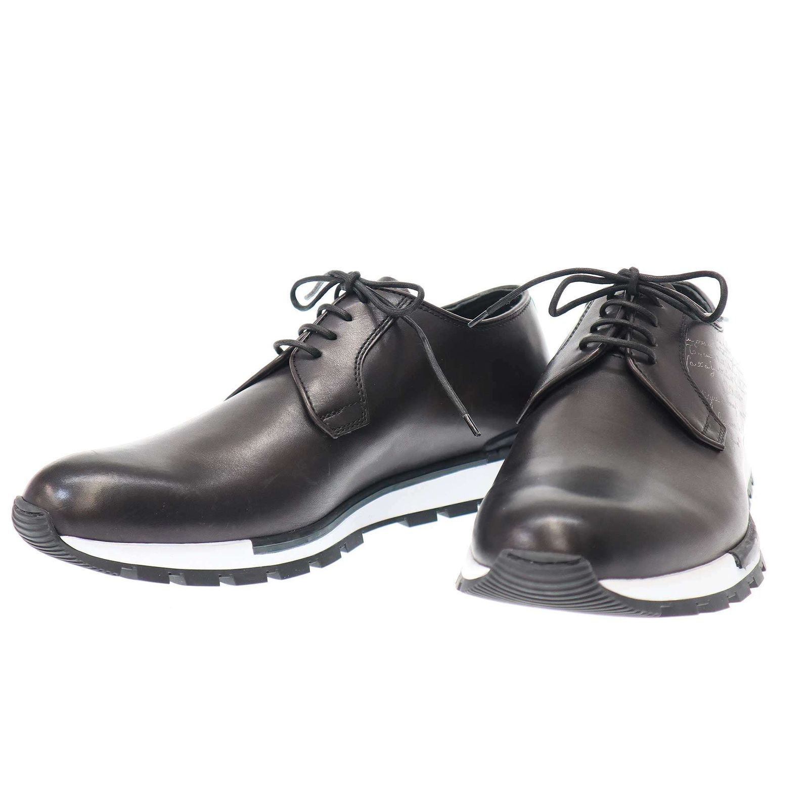 Berluti ベルルッティ 20SS Fast Track Torino ファストトラック スクリットレザーカリグラフィスニーカー  ブラック 8 1/2