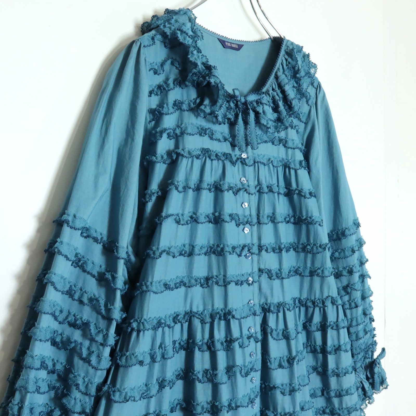 極美品】ピンクハウス☆豪華♪ドット付チュールレースの 極美品】ピンクハウス☆豪華♪ドット付チュールレースの