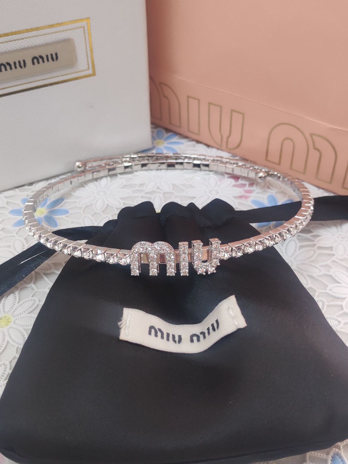 ミュウミュウ Miu Miu MIUMIU ネックレス 5IC058 2DNC ロゴ 人工