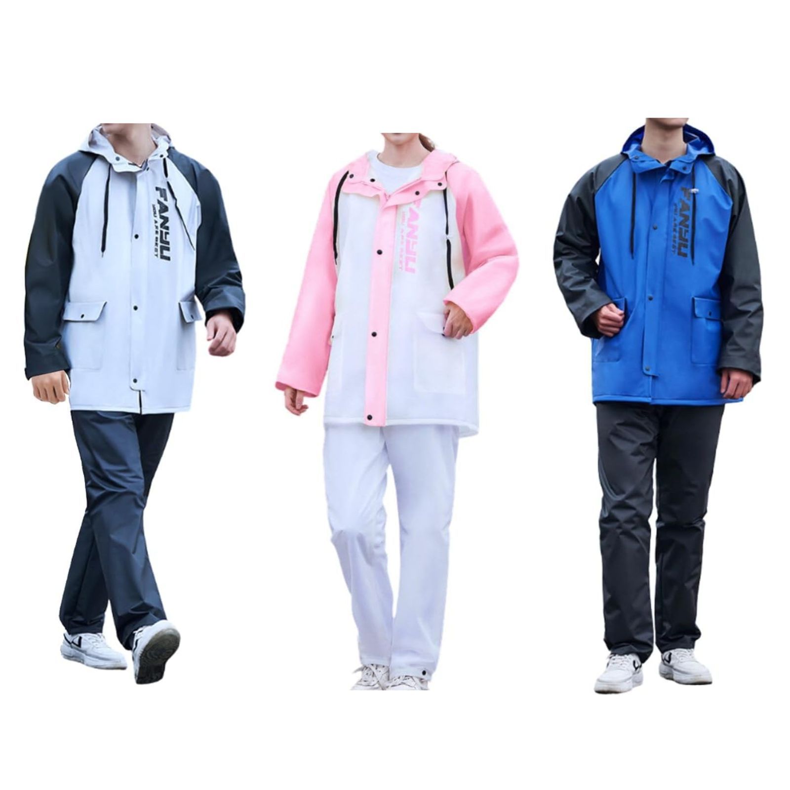 新品アウトレット品 レインウェア 上下セット 作業着 男女兼用 ロング 