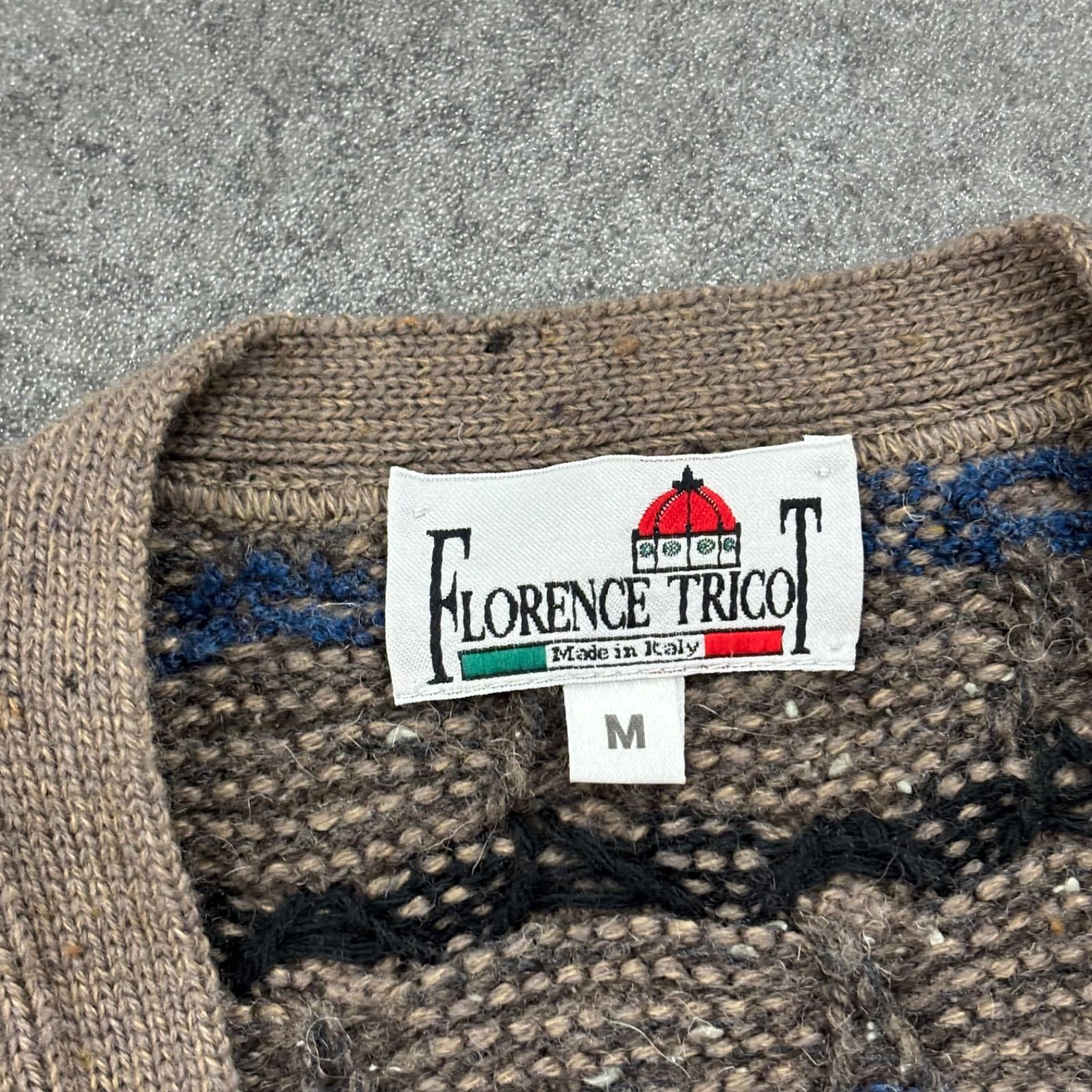 O1 FLORENCE TRICOT Vintage 3D Design Cardigan クレイジーパターン 