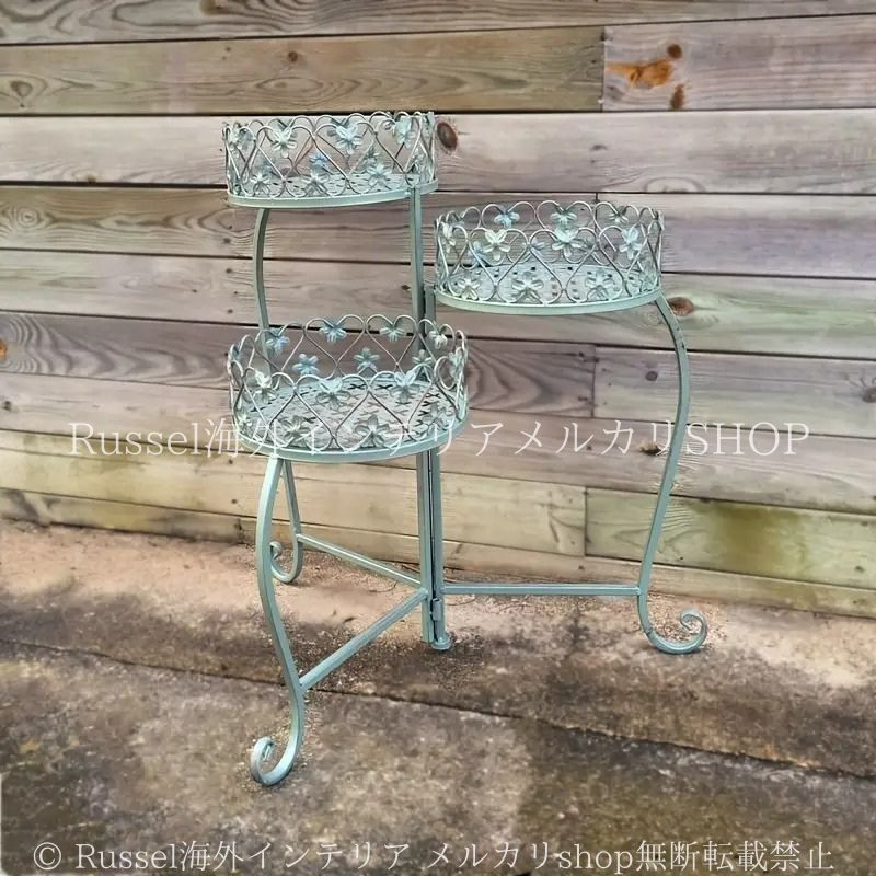 プランタースタンド ヴィンテージ調 メタル 2カラー 金属 ホワイト グリーン ガーデニング 雑貨 ガーデン雑貨 ガーデンインテリア ガーデン インテリア 庭の装飾 お洒落 おしゃれ 4-7 WWW_NOITHATQUANGTHANH_NET