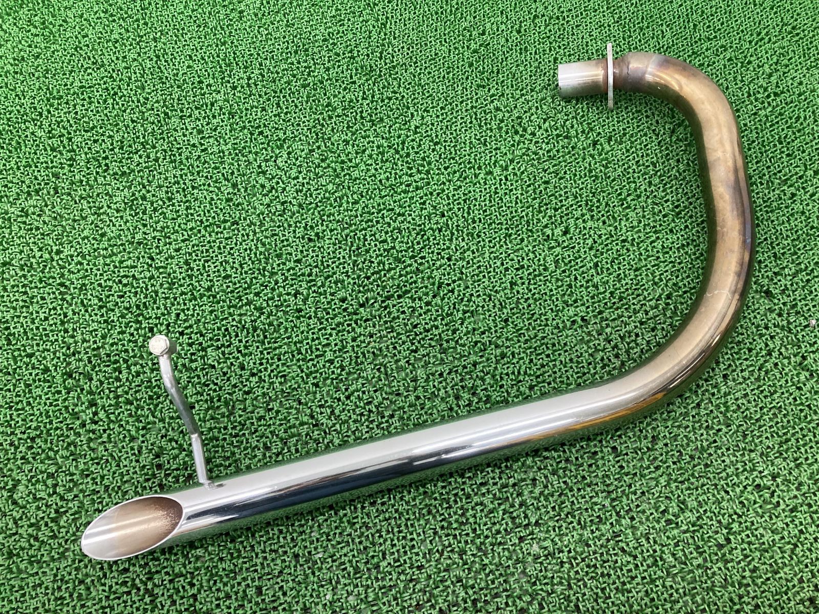 中古 社外 バイク 部品 250TR マフラー 社外 BJ250F スチール ドラッグパイプ スラッシュカットマフラー コケキズ無し そのまま使える 受け渡し者決定しました。☆ かっこいい 真っ赤なマッハ仕様 250TR