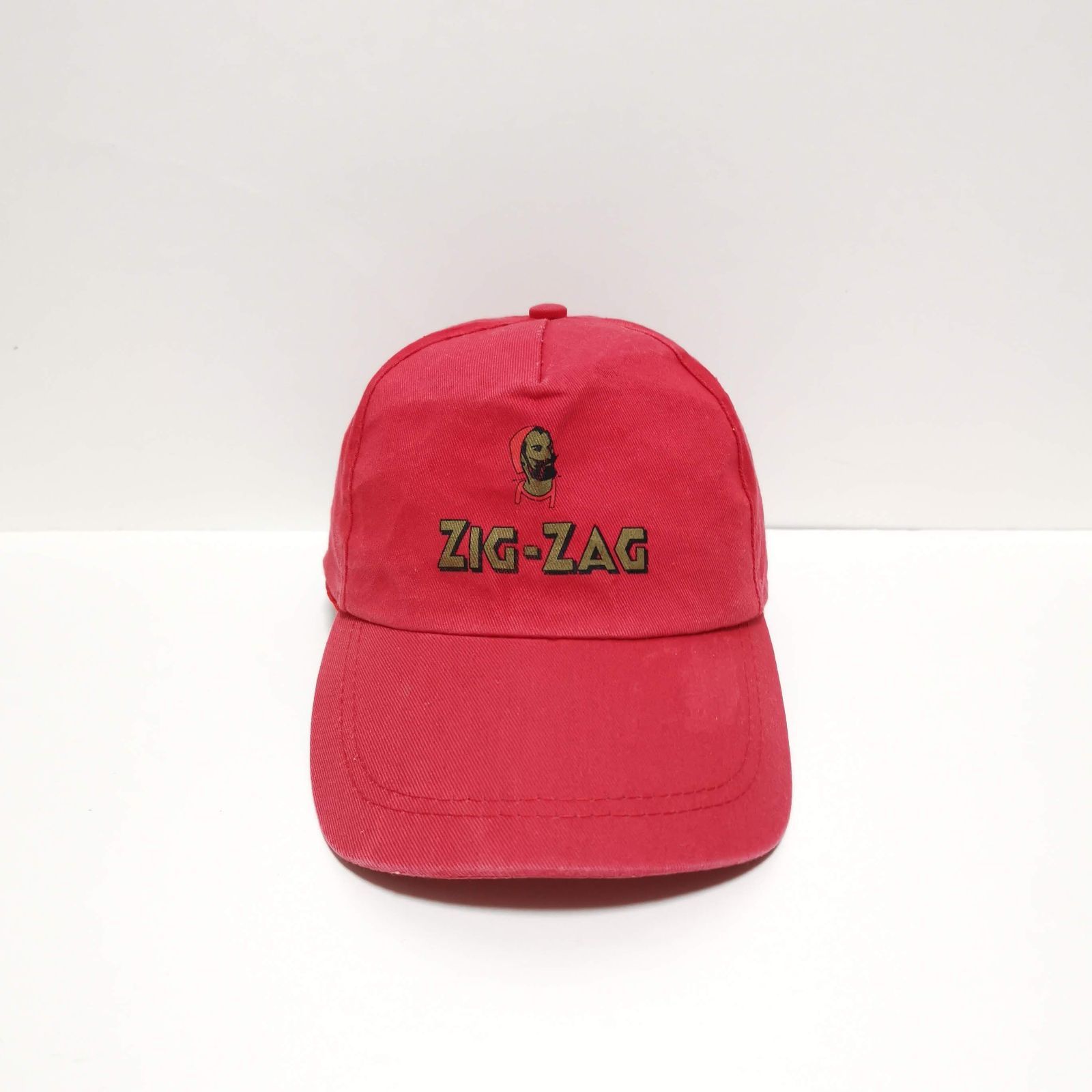 90s ジグザグ ZIGZAG 5パネル CAP キャップ 帽子 レディース 赤