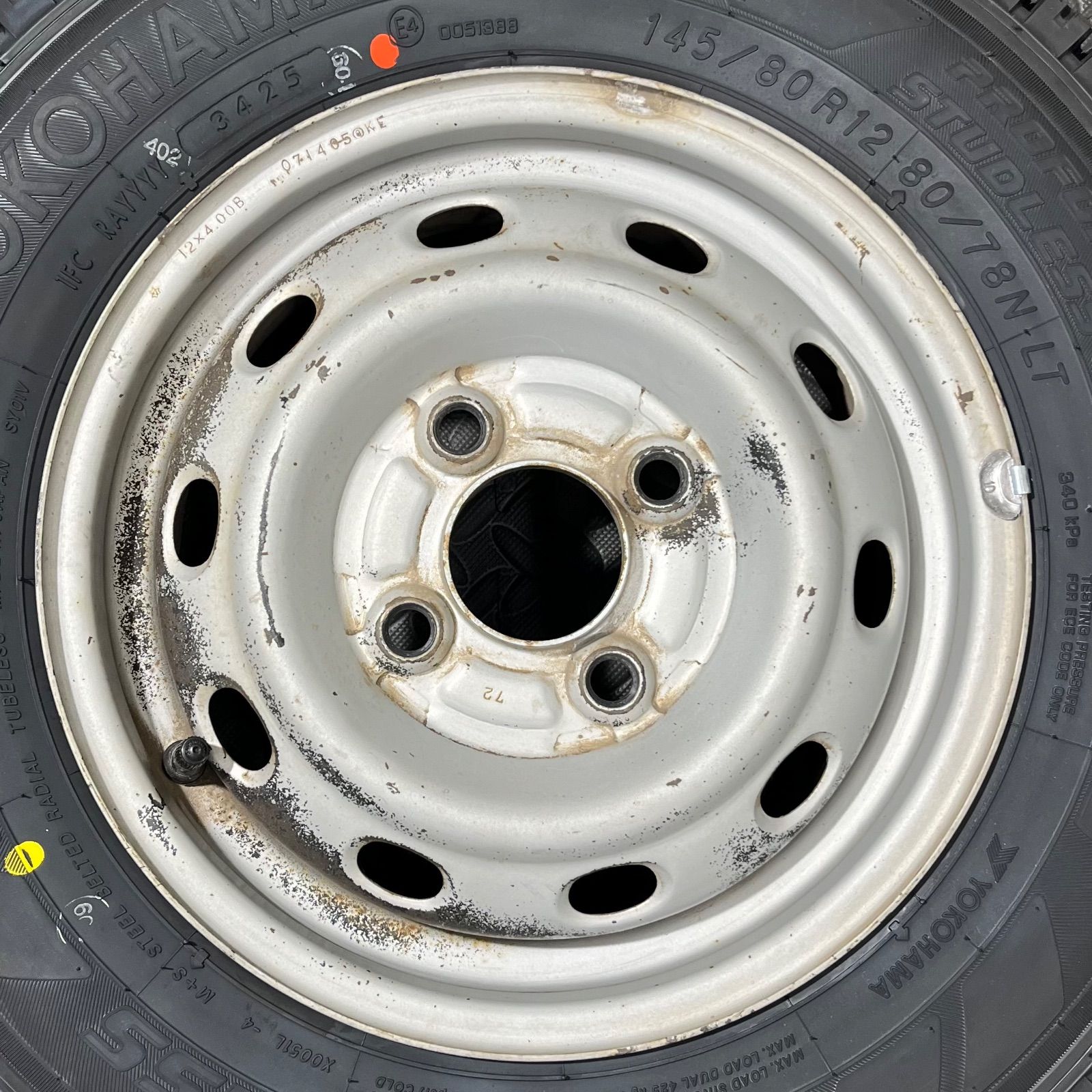 25年製 タイヤ 145|80R12 80|78N LT ヨコハマ SY01V スバル サンバー サンバーディアス スタッドレスタイヤ 冬タイヤ 1058P