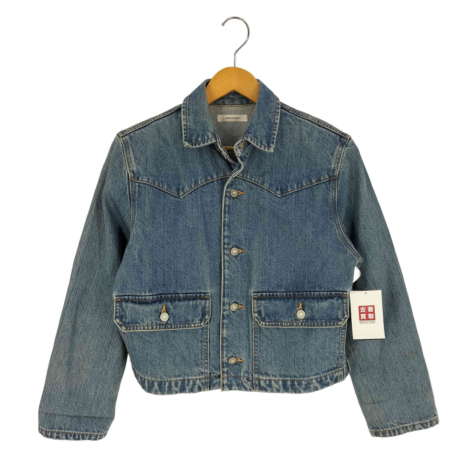 MOUSSY ダークグレー デニムジャケット フリーサイズ MOUSSY ダークグレー デニムジャケット フリーサイズ 公式