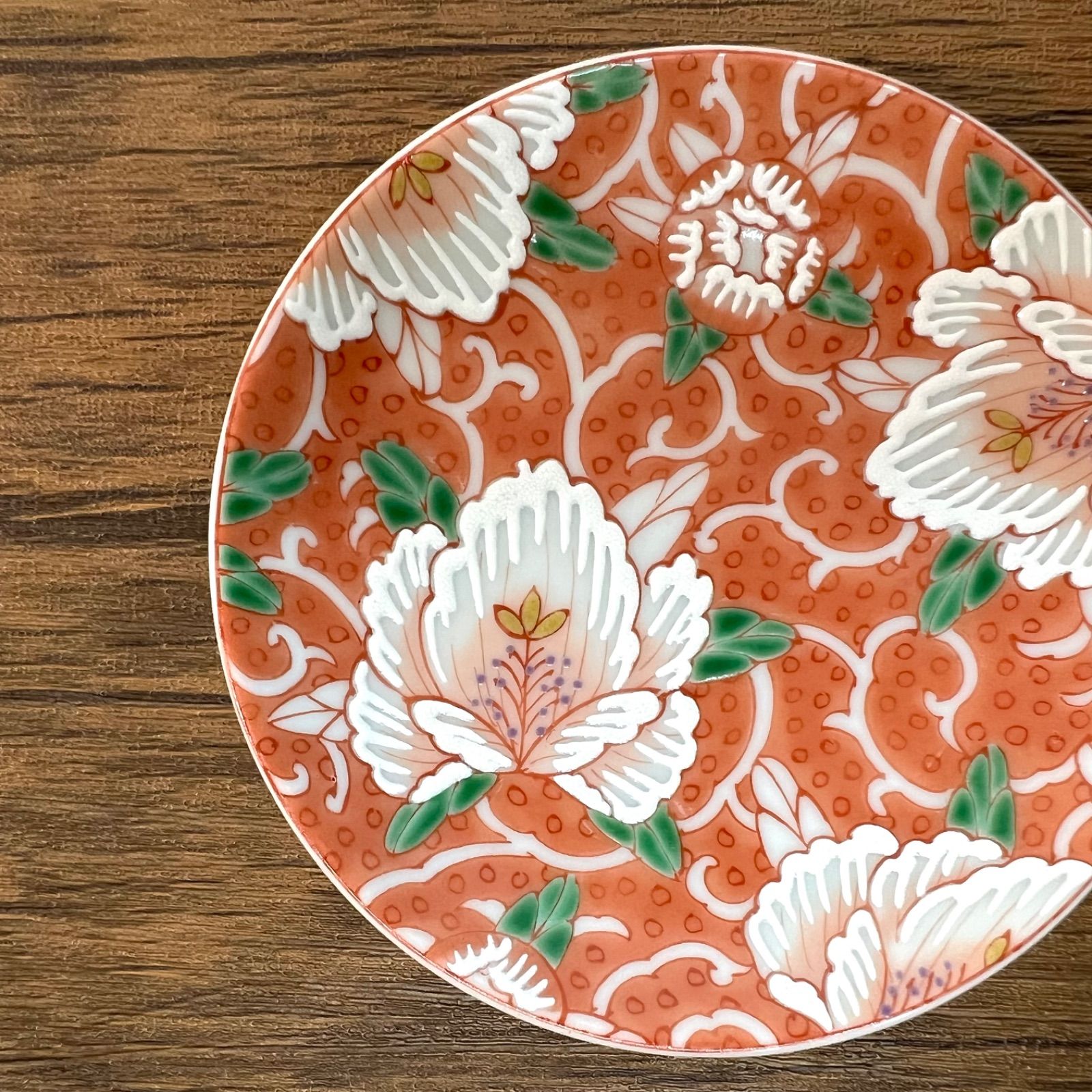 九谷焼】九谷アート 小皿 赤絵万華花（田村星都 監修）Kutani Ware Set