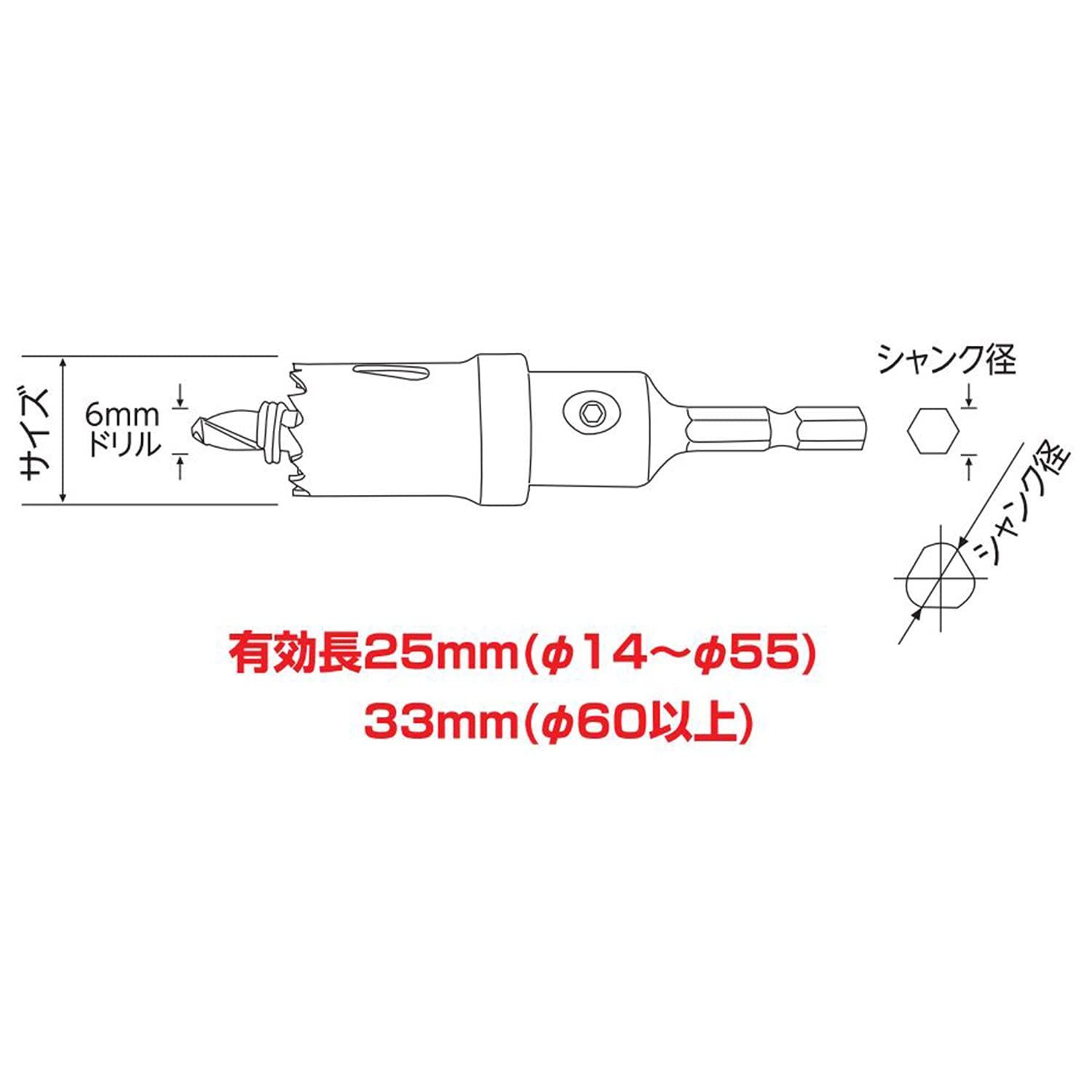 セール中】ウイニングボアー バイメタルカッター 75mm BC-75