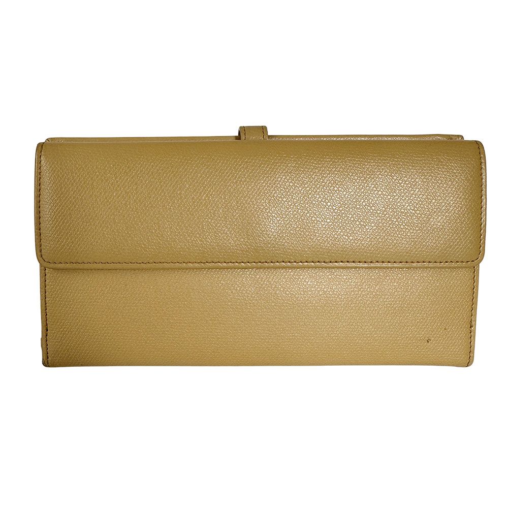 CHANEL ベージュ レザー 長財布 中古・古着通販】CHANEL (シャネル) 二つ折り長財布 ベージュ