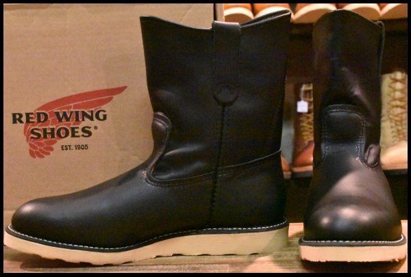 9E 箱付 未使用 14年】レッドウィング 8169 ペコス 黒 ブラッククローム クッションソール プルオン ブーツ redwing pecos  HOPESMORE【EJ763】 - メルカリ