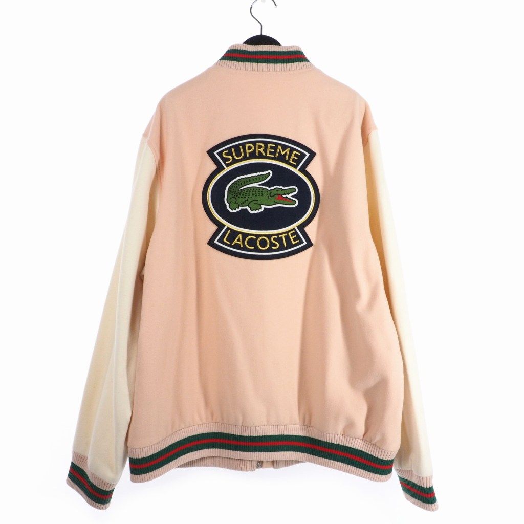 シュプリーム SUPREME ラコステ ライブ LACOSTE Wool Varsity Jacket 
