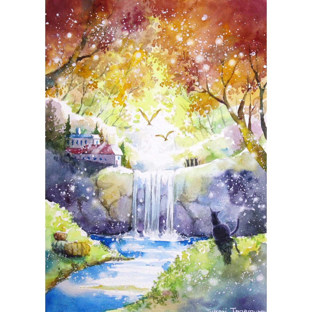 ヴェネツィア 水彩画 TakasR ? リアルト橋 イタリア リアルト橋