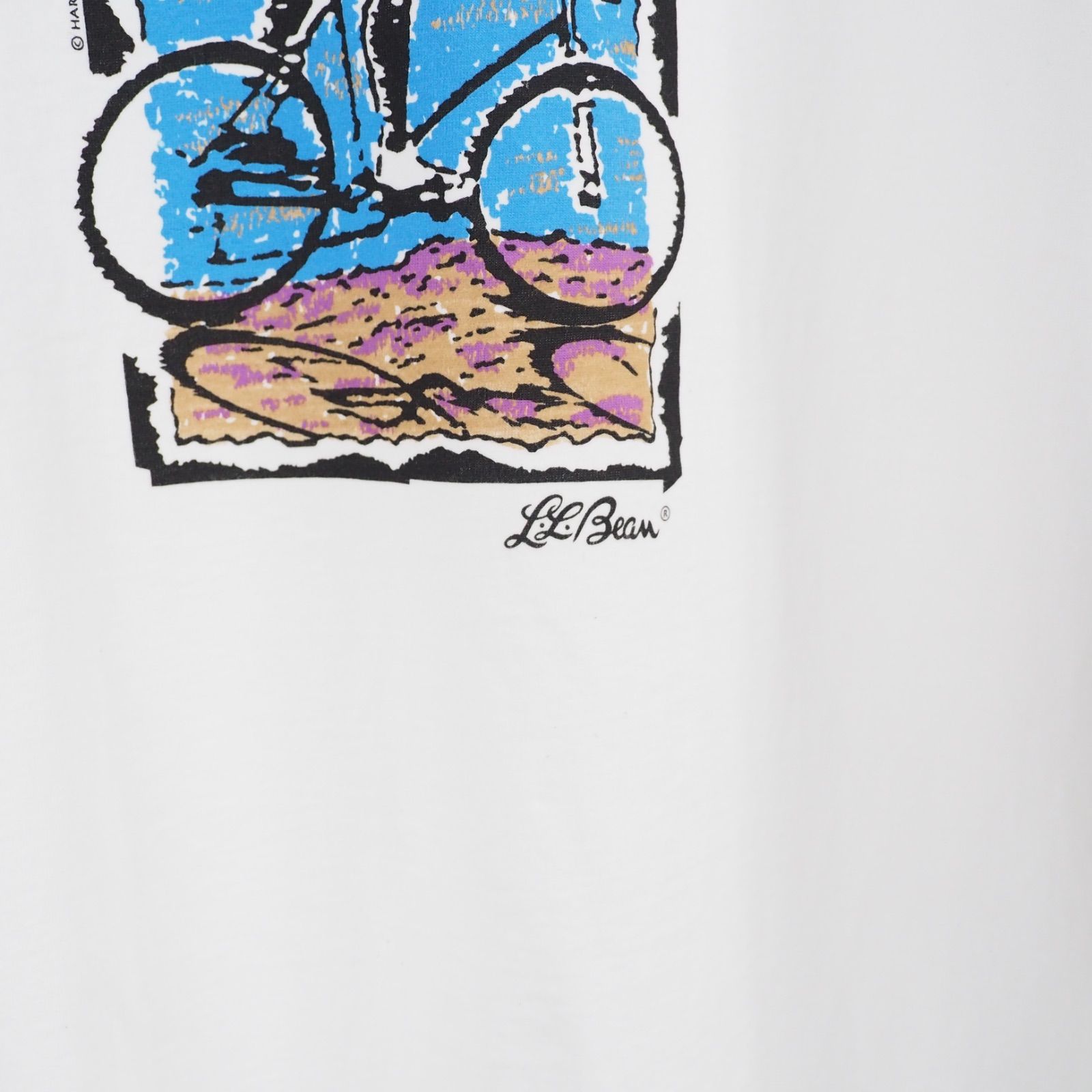 Mint】L.L.Bean cursive logo cycling T-shirt M 90's USA製