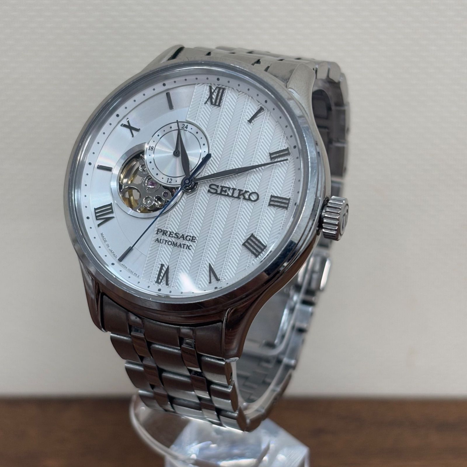 ▪️SEIKO セイコー 腕時計 プラザージュ 自動巻き スケルトン メンズ 