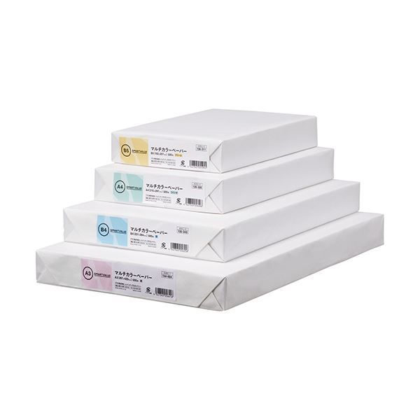 カラーペーパーB5 桃 2500枚 A261J-7 スマートバリュー カラーペーパー